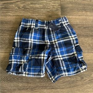 2t toddler Blue Plaid Cargo Shorts